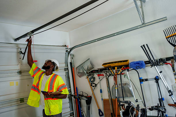 Professional Garage Door Roller Replacement technician working in Sanilac County County, MI